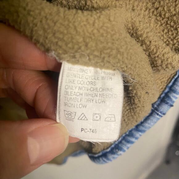 Vintage Arrow Blue Jeans Fleece Lined Chore Jacket Mens Buttons Large Western - Picture 10 of 16